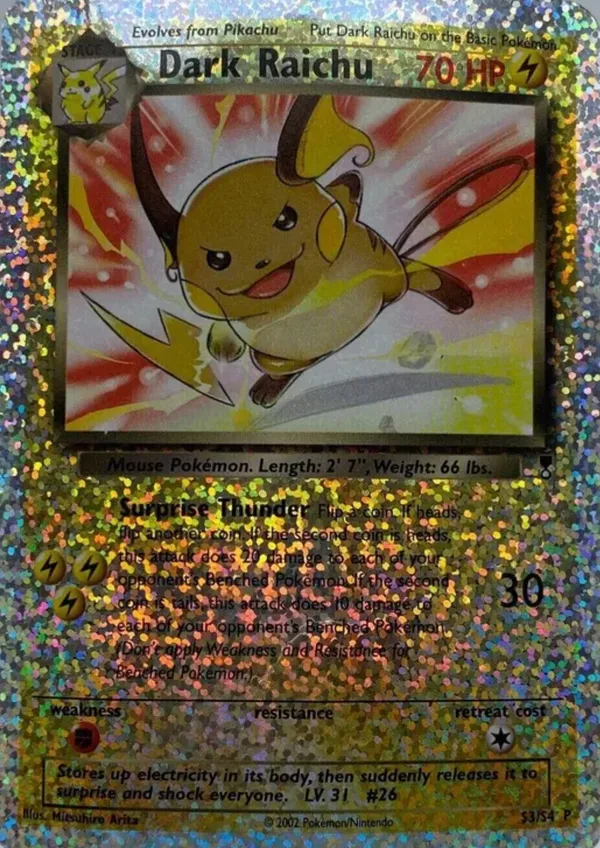 Dark Raichu #7 (Box Topper (Jumbo))
