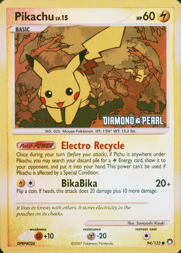 Pikachu #94 (Diamond & Pearl Stamped)