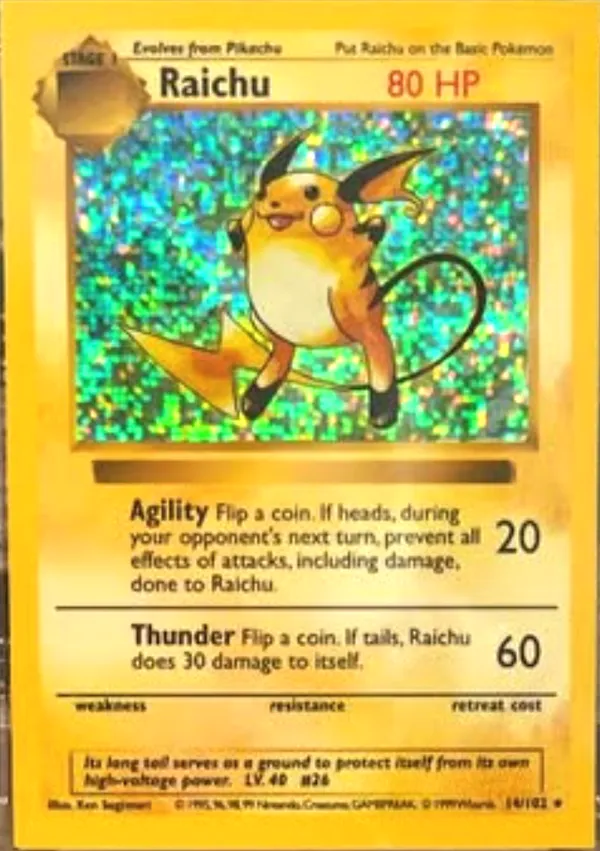 Raichu #14 (Disco Holo)