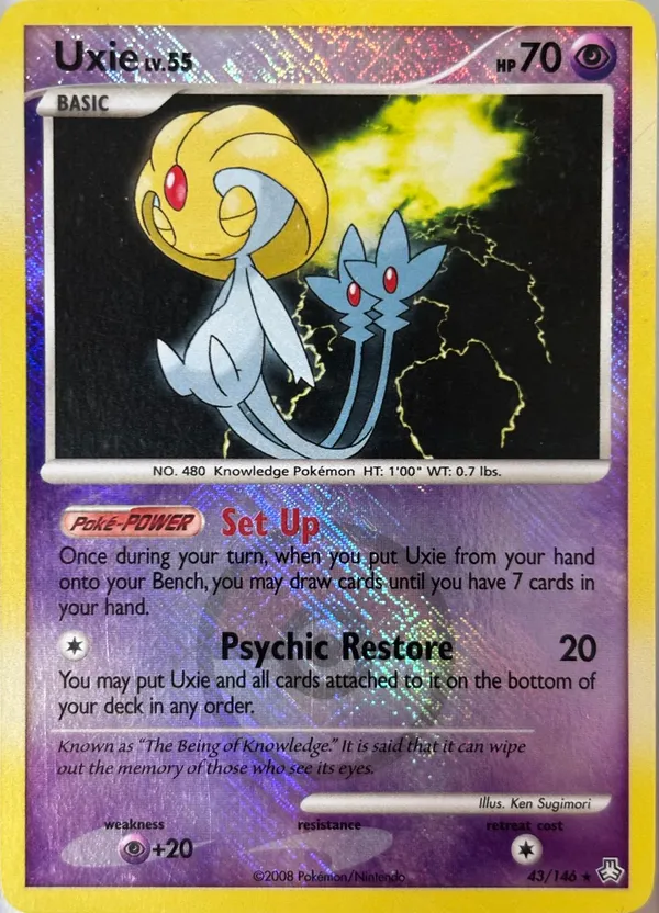 Uxie #43 (Pokemon League Holo)