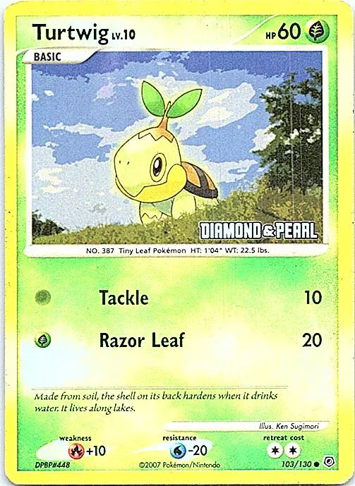 Turtwig #103 (Diamond & Pearl Stamped)