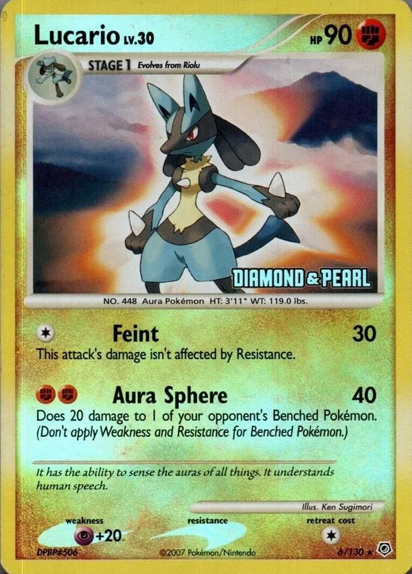 Lucario #6 (Diamond & Pearl Stamped)