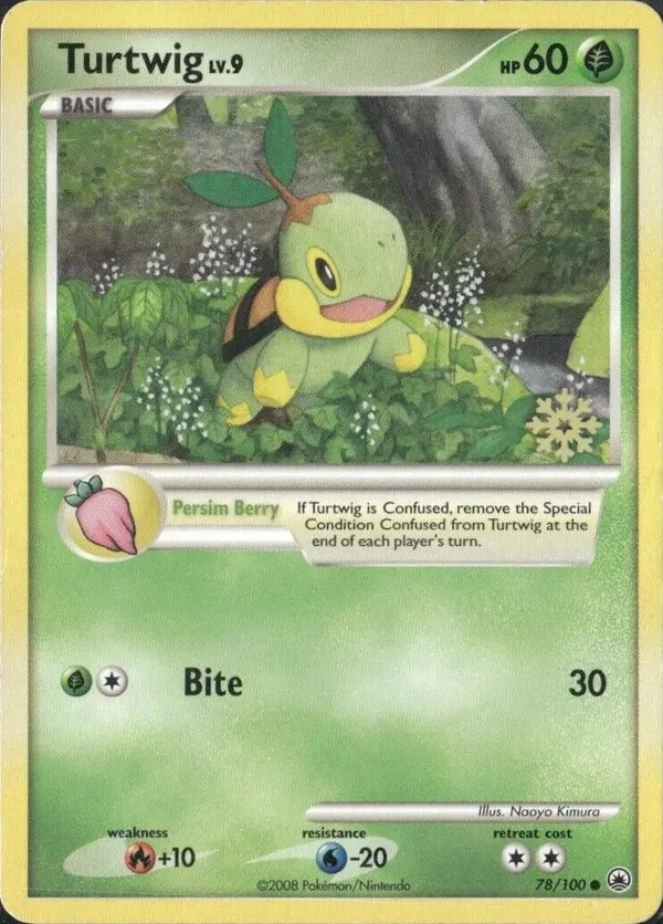 Turtwig #78 (Gold Snowflake Stamp)