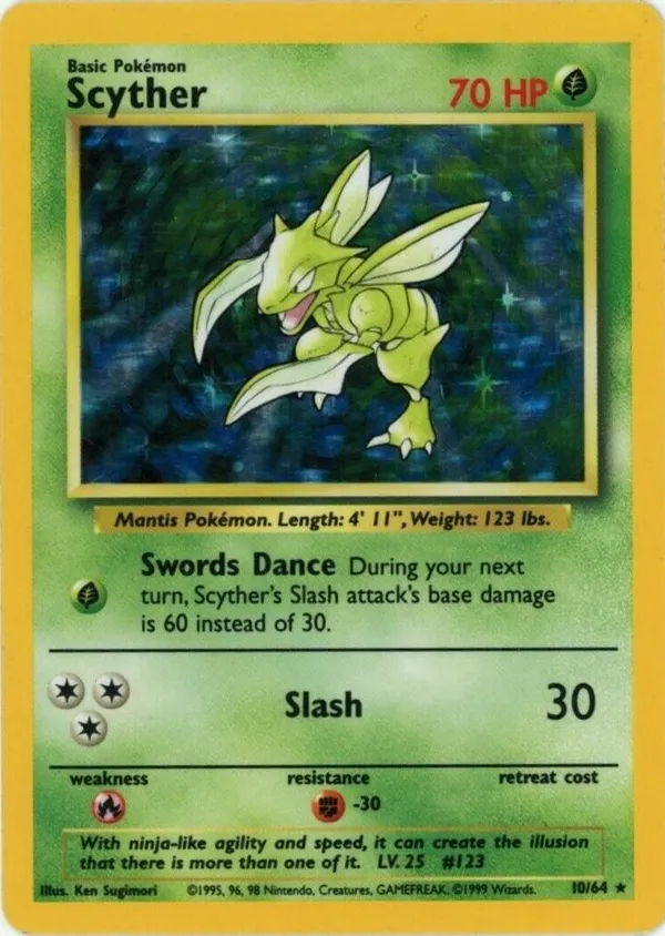 Scyther #10 (No Set Symbol)