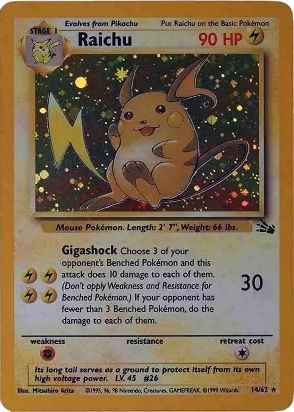 Raichu #14 (Cosmos Holo Test Print)