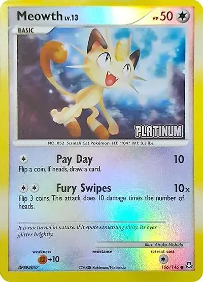 Meowth #106 (Platinum Stamped)
