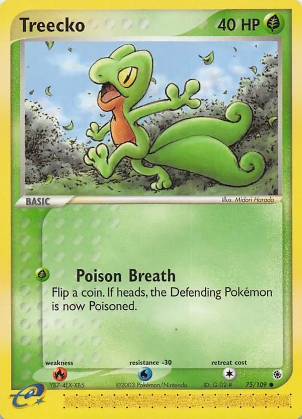 Treecko #75 (Serial YB7-4EX-XB5)
