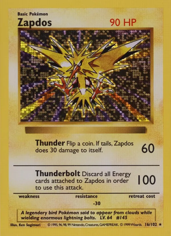 Zapdos #16 (Disco Holo)