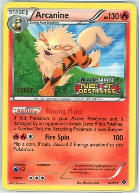 Arcanine #12 (Prerelease (Staff))
