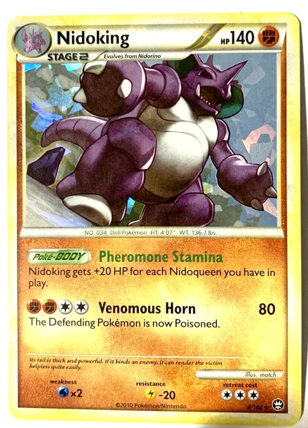 Nidoking #6 (Cracked Ice Holo)