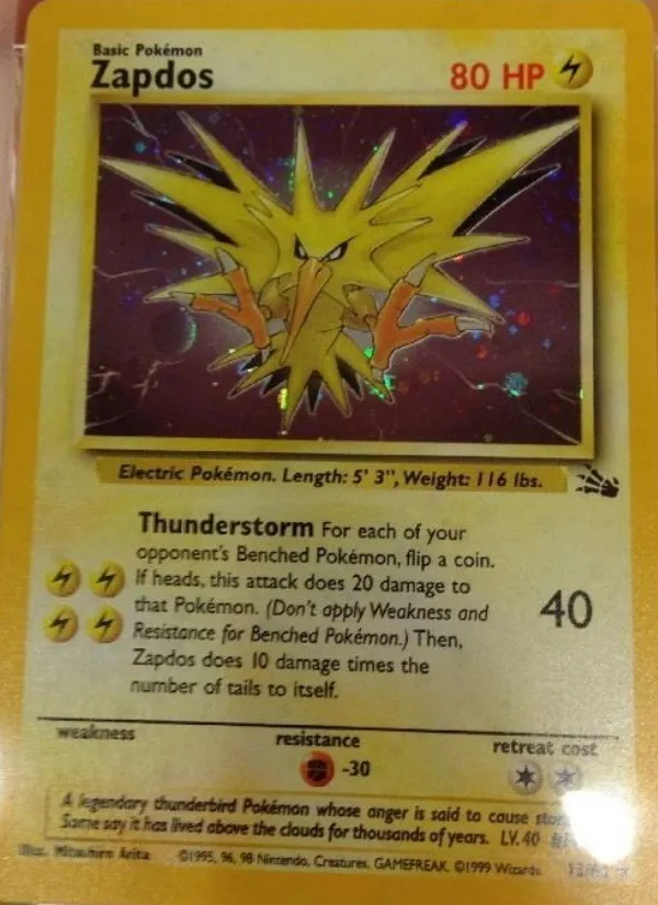 Zapdos #15 (Cosmos Holo Test Print)