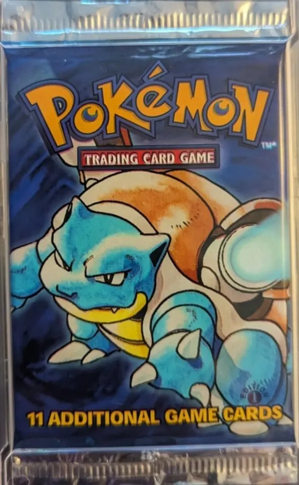 Booster Pack [Blastoise] (1st Stamp Error (Thick Font))