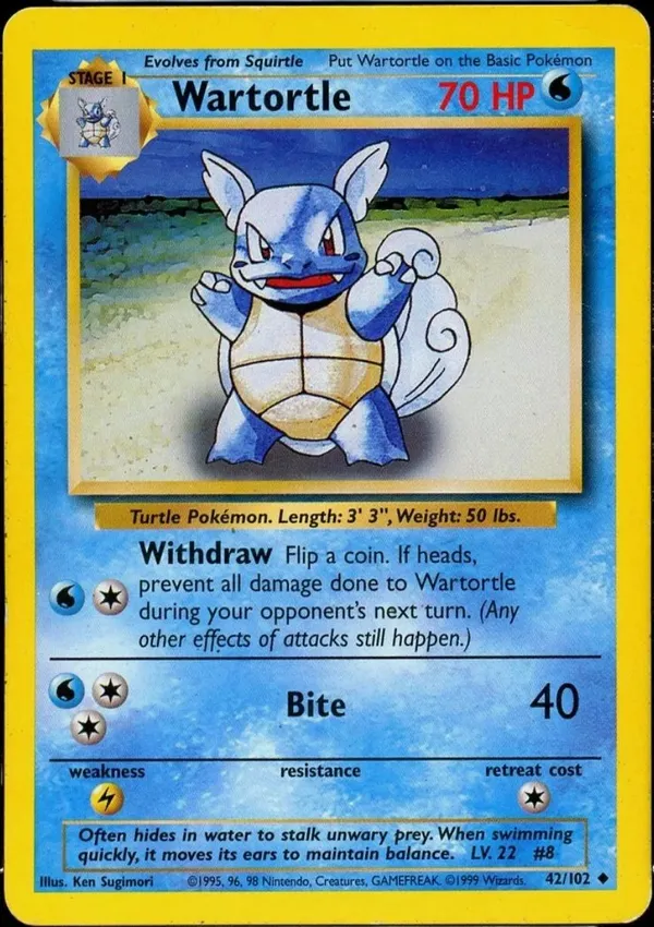 Wartortle #42 (Evolution Box Error)