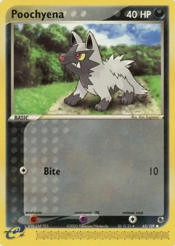 Poochyena #63 (Serial X38-1AF-TE5)