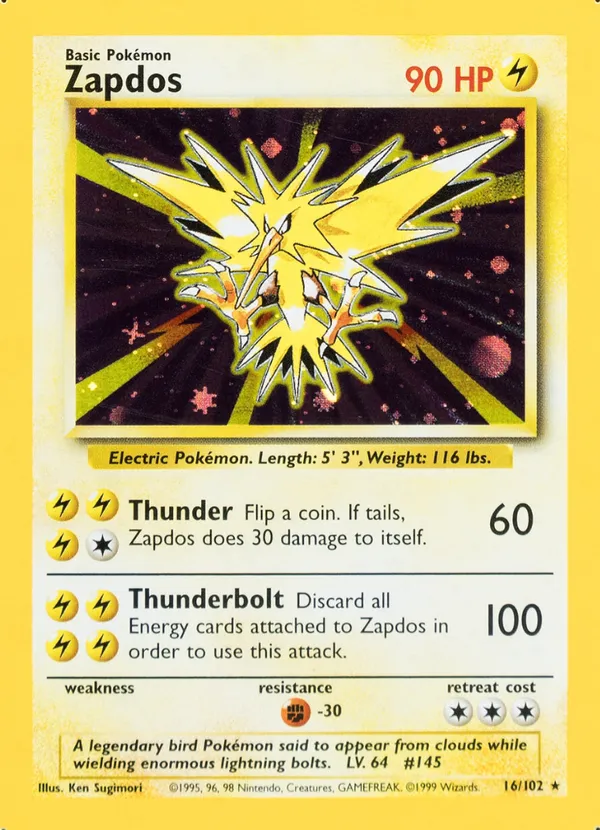 Zapdos #16 (Cosmos Holo)