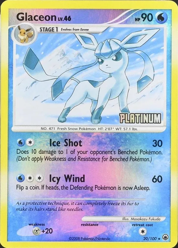 Glaceon #20 (Platinum Stamped)