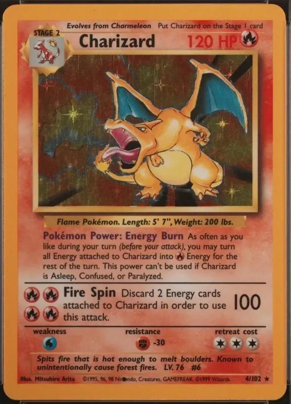 Charizard #4 (Black Dot Error)