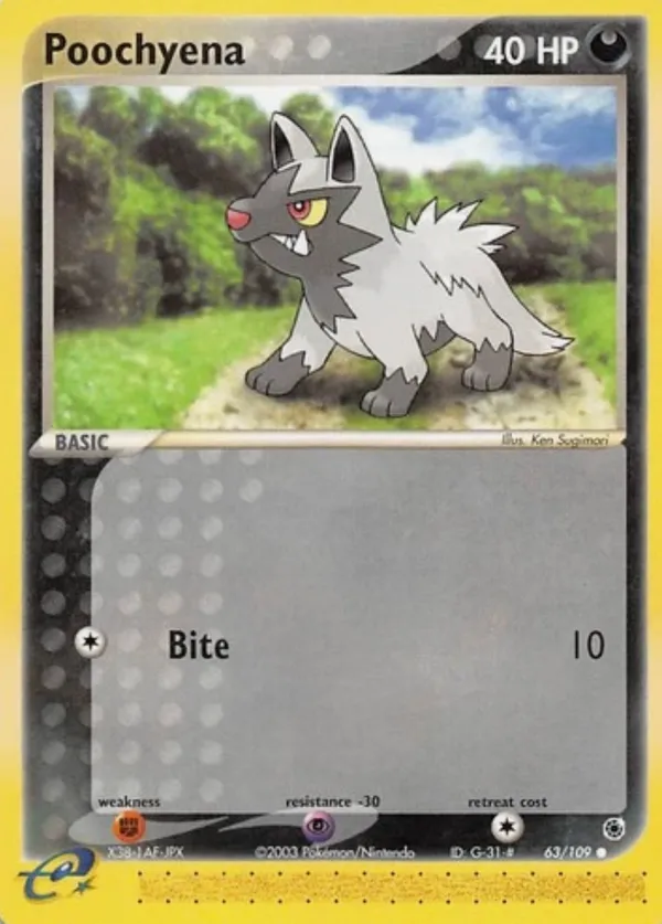 Poochyena #63 (Serial X38-1AF-JPX)