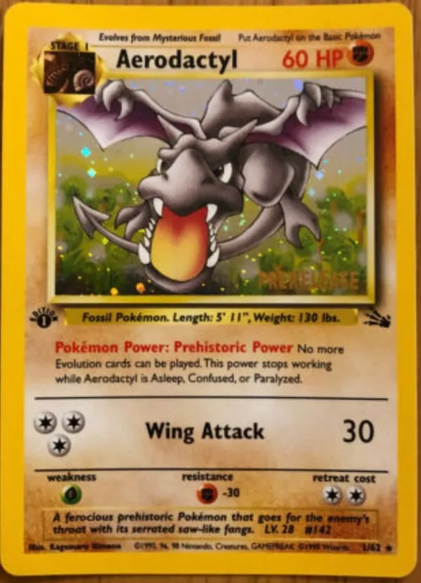 Aerodactyl #1 (Prerelease (UK Gold Stamp))