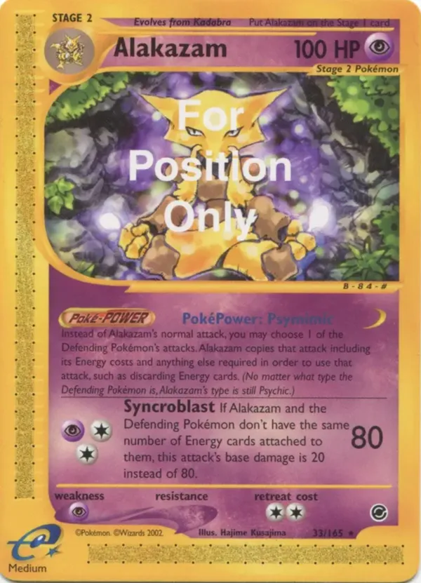Alakazam #33 (For Position Only)