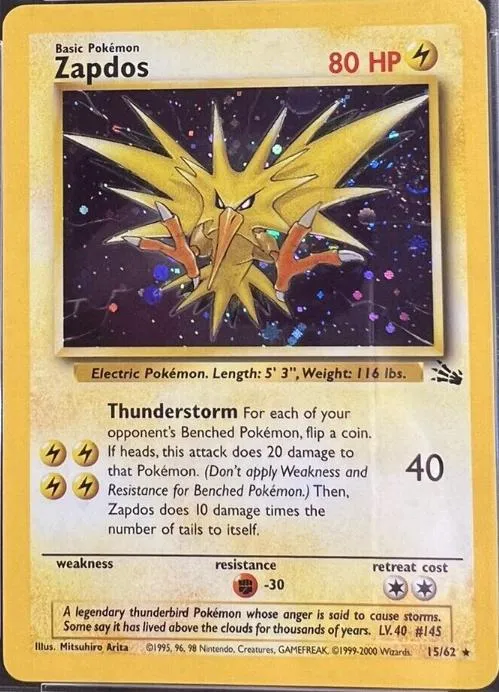 Zapdos #15 (Thunderstorm Deck Cosmos Holo)