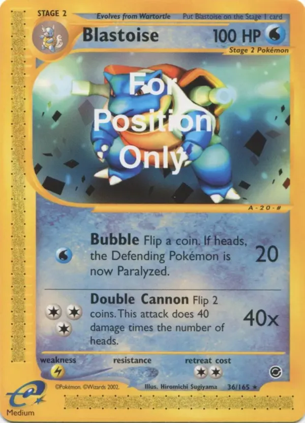 Blastoise #36 (For Position Only)