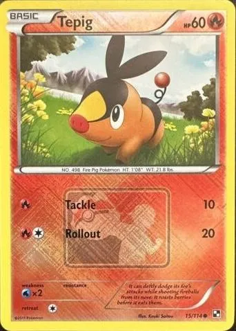 Tepig #15 (Pokemon League Holo)