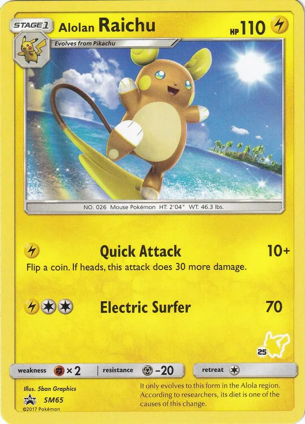 Alolan Raichu #25 ("25" Stamp)